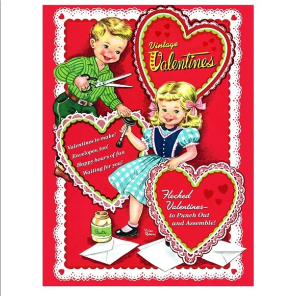 Vintage Valentine’s Day Cards (pop out book) - Picture 1 of 7